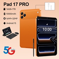 Tablet YPORANGE Pad 17Pro 10.1 inci 16GB+1TB Dual SIM Wi-Fi Baterai 10000mAh Baru Metal Edukasi Android 15 Kamera 16MP+32MP