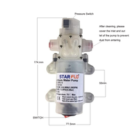 Pompe à diaphragme STARFLO de qualité alimentaire, auto-amorçante, électrique 12V/24V, 6LPM, 72.5PSI pour la brasserie artisanale, le vin, la bière, le conditionnement en bouteille, l'eau potable