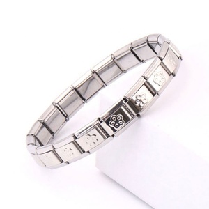 Bracelet de démarrage ajustable à maillons composable 9 mm, taille classique, plaqué or IPG, brillant, style italien, pour femme - Product Image 6