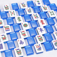 Jeu de Mahjong américain scintillant, 160 tuiles, acrylique multicolore, personnalisé aux États-Unis, pour jeux à domicile, soirées, poker et divertissement
