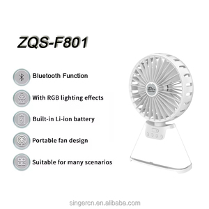 ZQS-F801 3 Blades <span class=keywords><strong>Bluetooth</strong></span> loa đèn khẩn cấp hệ thống năng lượng giá rẻ có thể sạc lại bảng fan hâm mộ - Product Image 5