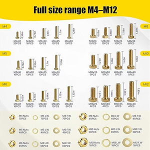 1075Pcs Metric Bolt Nut Assortment 8.8 Grade Zinc Plated Carbon Steel Double Layer Tool Case Fastener Kit - Product Image 2