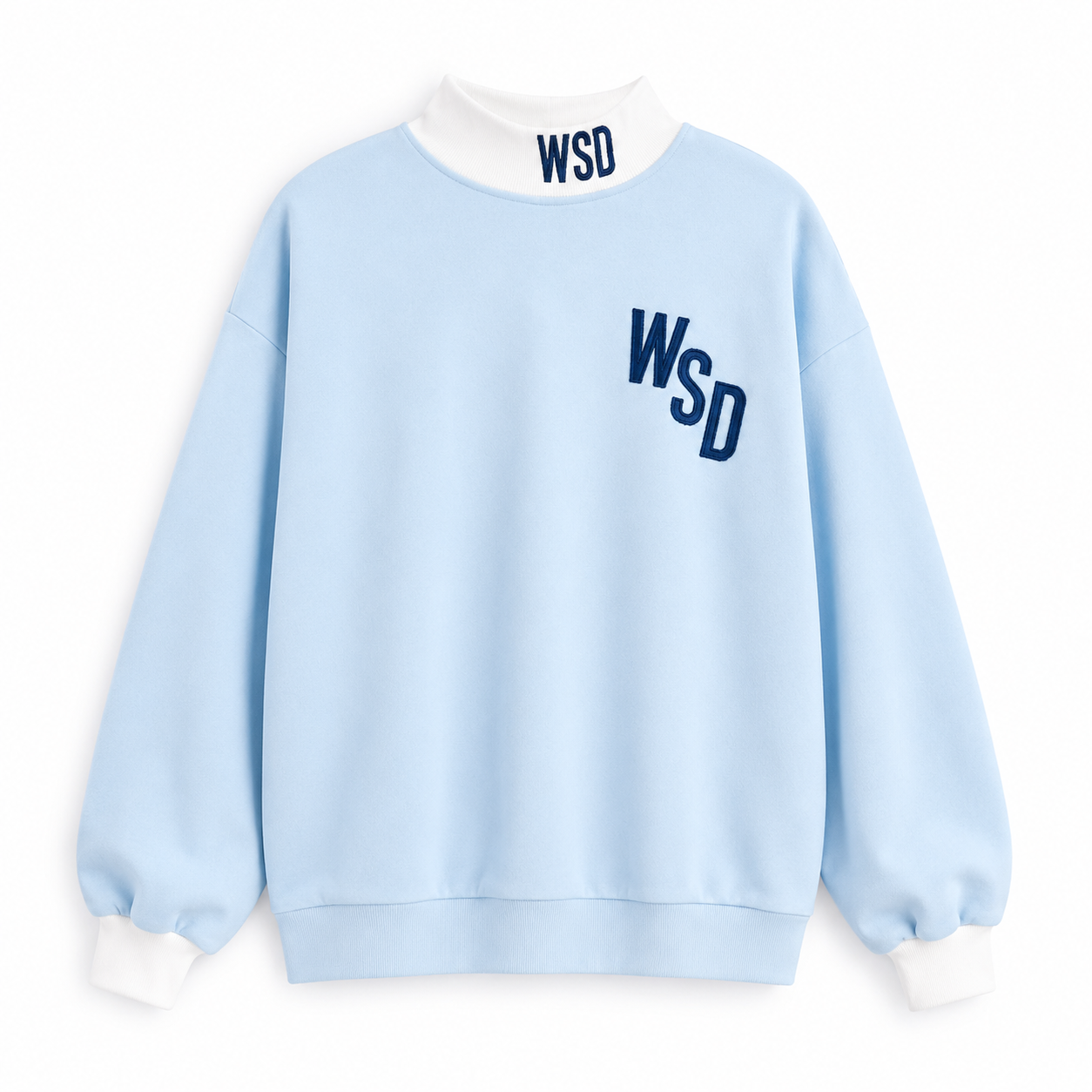 Custom Women's Plus Size Color Block Spliced Mock Neck Sweatshirt Embroidered Letter Custom Logo Loose Casual Long Sleeve Top