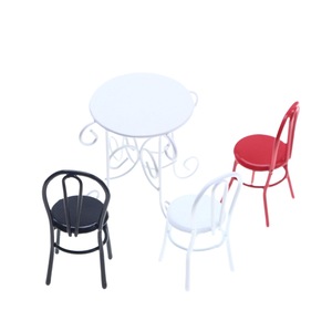 Chaise miniature en fer sculptée à la main, style artisanal, accessoires en métal pour poupées <span class=keywords><strong>BJD</strong></span>, échelle 1:12, accessoires de maison de poupée - Product Image 5