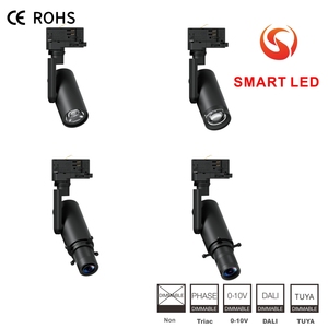 Focos LED Inteligentes Ajustables con Zoom, 3W 30W, Rango de 10-60 Grados, Lámpara de Aluminio para Interiores y Oficinas, <span class=keywords><strong>DALI</strong></span> Europeo - Product Image 1