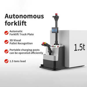 Chariot élévateur électrique 1.5T avec empileur de palettes d'entrepôt de batterie au lithium à chargement automatique Cric de palette électrique de levage réglable - Product Image 2