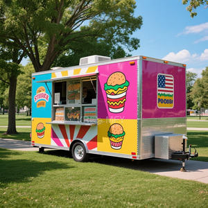 Camion de restauration rapide mobile entièrement équipé 2025, hot-dogs, pizzas, remorque, cuisine complète - Product Image 6