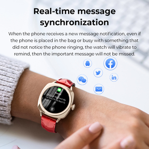 Lookcare Luxuryレディーススマートウォッチ大画面防水フィットネスリストバンド<span class=keywords><strong>Android</strong></span>女性スマートウォッチAI音声アシスタントメタル - Product Image 5