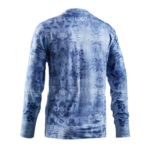 OEM personnalisé Upf50 + Performance chemise de pêche à séchage rapide 100% polyester évacuation de l'humidité UV col à manches longues imperméable - Product Image 2