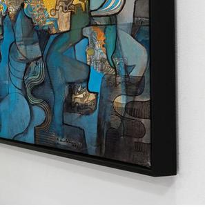 Figura de cubismo abstracto, arte de pared, pintura moderna para decoración del hogar con formas geométricas y colores llamativos para sala de estar - Product Image 2