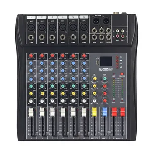 Profession eller 6-Kanal-Audio-Mixer-Controller Home Music Karaoke KTV USB-Konsolen schnitts telle DJ-Audio-Mixer