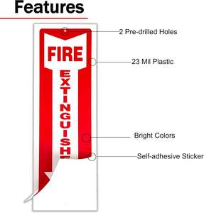 Signe d'extincteur 4x12 pouces-<span class=keywords><strong>Symbole</strong></span> de flèche d'extincteur adapté à une utilisation professionnelle, domestique et extérieure - Product Image 3