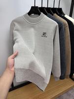 Neuer Farbblock-Pullover mit Revers für den Winter, Business-Casual, Atmungsaktiv und Bequem, Herren-Langarmshirt, Modisch und Vielseitig