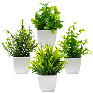 Pianta di Eucalipto in Vaso Artificiale, Piante Verdi Finte per Interni, Decorazione Casa, Ornamento Verde, Decorazione con Piante Artificiali - Product Image 1