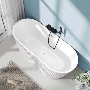 Baignoire autoportante moderne en acrylique, personnalisée, <span class=keywords><strong>avec</strong></span> thermostat intelligent, chauffage intégré et massage à bulles, directement de l'usine - Product Image 2