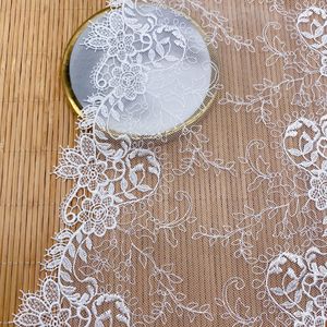 Larghezza 19 cm poliestere morbido solubile in acqua ricamo <span class=keywords><strong>Tulle</strong></span> pizzo rivestimento velo tessuto per abito da sposa biancheria intima <span class=keywords><strong>reggiseno</strong></span> Lingerie - Product Image 2