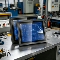 Panel PC Industrial de 15 Pulgadas con Pantalla Táctil Capacitiva Integrada en Panel de Aluminio, Montado en Pared, con CPU Intel I5 de 12.ª Generación y Doble LAN