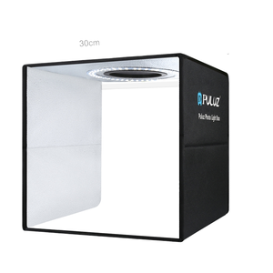 Prix Usine Populaire Mini Studio Photo PULUZ 30cm en Plastique Portable Pliable avec Tente de Prise de Vue et Boîte à Lumière LED pour Photographie - Product Image 1