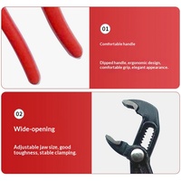 Nouvelle Pince à Eau Multifonctionnelle Rapide en Acier Chrome Vanadium, Dents Serrées, 7, 10 et 12 Pouces, Clé à Tuyau Réglable