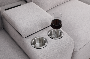 L-Shape Modular <b>Convertible</b> Sectional Sofa Set with Ottoman Metal Legs Memory Foam Filling - Product Image 6