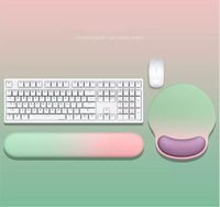 Repose-poignet et tapis de souris ergonomique en mousse à mémoire de forme, couleur dégradée personnalisée avec ensemble de Support de poignet