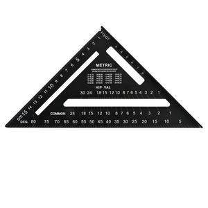 Équerre triangulaire en alliage d'aluminium de haute précision 7'' 12'' pour charpentier 90.45. Guide de marquage et de coupe pour le travail du bois avec échelle métrique/pouce - Product Image 3