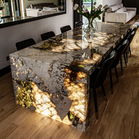 Pierre de quartzite naturelle de Patagonie rétroéclairée de qualité supérieure pour mur décoratif, îlot de cuisine, plan de travail Pandora, dessus de bureau