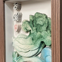Marco de Fotos de Plástico Hecho a Mano con Arte Estereoscópico 3D, Acabado Fino, para Montar en la Pared, Decoración de Alta Gama para el Hogar y la Oficina