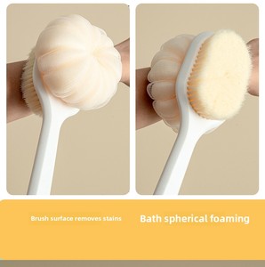 Bàn chải tắm mạnh mẽ của phụ nữ tay cầm dài hình bầu dục lông mềm tạo bọt vòi hoa sen bằng nhựa ABS được chứng nhận sinh thái không cần giúp đỡ - Product Image 3