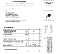 Diode Schottky Zhengyan Micro MBR30100CT 30A 100V TO-220AB pour le contrôle industriel et la gestion de l'alimentation, conforme RoHS