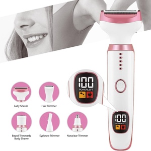 Nouveau kit de rasage 5 en 1, épilateur électrique LED, étanche, lavable, épilateur corporel pour femme, rasoir corporel, kit de toilettage pour le bikini - Product Image 2