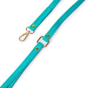 Correa para Perro Azul de Gamuza Genuina Hecha a Mano en Italia - Product Image 4