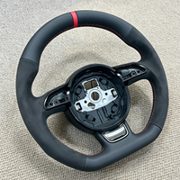Volant en cuir pour Audi A5 A6 A7 Q3 Q5 Q7 R8 A3 8V A4 B9 B8 RS3 RS5, volant en daim à fond plat