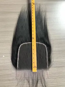 Amara Pengiriman Cepat Remy Closure dan Frontal 6X6 Lace Closure Wig Vietnam Rambut Mentah Tulang Lurus Di Pabrik