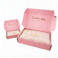 Boîtes d'expédition pour vêtements en carton ondulé avec impression de logo de marque personnalisée, couleur rose, emballage pour envoi postal