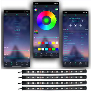 Yosovlampada luce d'atmosfera piede per auto 12-48 colorato <span class=keywords><strong>ritmo</strong></span> di musica luce Versa Tucson Golf modello nuova condizione - Product Image 3