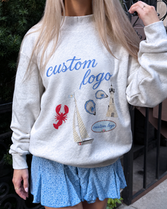 Sweat-shirt streetwear pour femme à col semi-montant, imprimé graphique personnalisé, coupe ample, en molleton épais, à manches longues, haut d'automne - Product Image 2