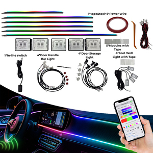 Phổ biến nhất Phụ Kiện Xe Hơi môi trường xung quanh <span class=keywords><strong>LED</strong></span> chiếu sáng Kit xe ô tô phổ phù hợp với môi trường xung quanh <span class=keywords><strong>LED</strong></span> dải ánh sáng Bìa - Product Image 1