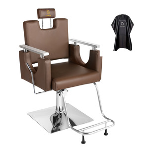 Fauteuil de barbier hydraulique Luxmars de haute qualité avec pompe robuste, fauteuils de barbier de luxe, fauteuil de coiffure tout noir pour salon de coiffure - Product Image 5