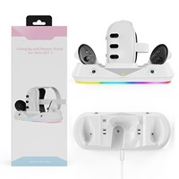 Base de charge à succion magnétique avec jeu de piles Accessoires de charge pour siège de jeu VR Meta Quest 3 VR Lunettes Poignée Vente en gros