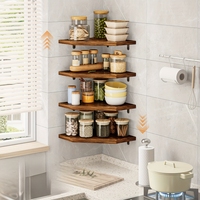 Lot de 2 étagères murales d'angle flottantes, double étagère murale de rangement, bibliothèque décorative d'angle, présentoir en bois composite pour la maison