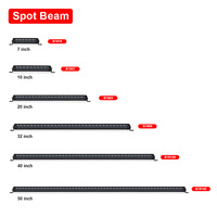 Barre lumineuse LED universelle à faisceau combiné/simple pour voiture, Jeep, 4x4, tout-terrain