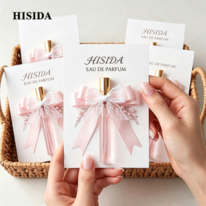 Wedding Souvenirs Anniversary Gifts Round Glass Perfume <b>Bottle</b> 2ml 3ml 5ml 10ml <b>Mini</b> Empty Perfume Samples with Greeting Card - Product Image 3