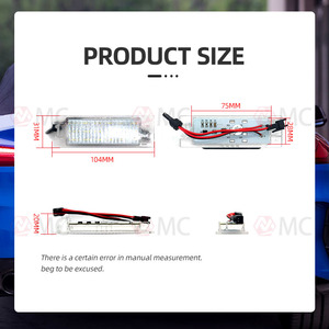 Pour FIAT Bravo Punto 199 500L chroma Doblo Linea <span class=keywords><strong>Seicento</strong></span> Tipo blanc LED arrière plaque d'immatriculation lumière lampe assemblage - Product Image 3