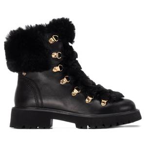 Stivali da Combattimento da Donna Carmela, Neri con Fodera in Pelliccia, Stivali Invernali - Product Image 1