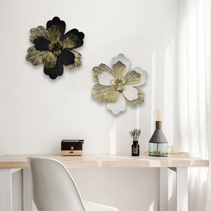 Decoración de Pared de Metal con Flores Tridimensionales de Estilo Bohemio para el Hogar, Arte de Pared para Sala de Estar - Product Image 3
