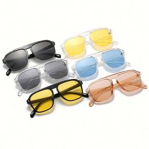 Gafas de Sol Retro de Moda 2021 para Hombre, Gafas de Sol Cuadradas con Lentes Amarillas UV400 para Conducir, para Mujer - Product Image 3