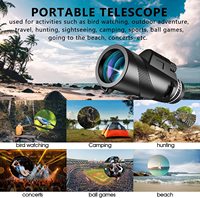 Telescopio Monocular de 80x100, telescopio Monocular de teléfono, telescopio Monocular de alta definición para Stargzing, viaje, Camping, senderismo