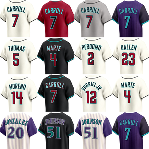 Nueva Camiseta de Béisbol Americana Cosida 2026, 7 Corbin Carroll, 51 Randy Johnson, 20 Luis Gonzalez, 14 <span class=keywords><strong>Moreno</strong></span>, 12 Gurriel Jr. - Product Image 1