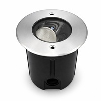 Projecteur LED encastré au sol 10W IP67 en acier inoxydable polarisé, lumière souterraine DC24V pour jardin et bâtiment